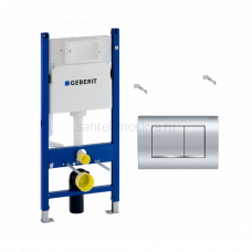 Инсталляция Geberit Delta Duofix для подвесного унитаза с кнопкой хром 458.163.21.1