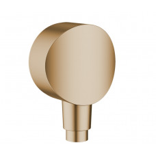 Шланговое подсоединение HANSGROHE FixFit S 26453140 с клапаном обратного тока, цвет Шлифованная бронза