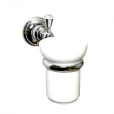 Стакан с держателем NICOLAZZI ACCESSORI 1488CR Хром/Белый Стакан с держателем NICOLAZZI ACCESSORI 1488CR Хром/Белый