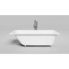 Встраиваемая прямоугольная ванна SALINI ORLANDA 102016G 800х1700х600 мм, с регулируемыми ножками, из S-Sense, цвет Белый глянцевый