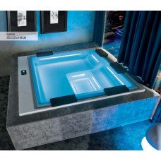 Бассейн с гидромассажем GRUPPO TREESSE ZEN PRO V322LXBNB22000SI 2350 мм х 2350 мм х 980 мм, с фильтрацией, хромотерапией и дезинфекцией, белый