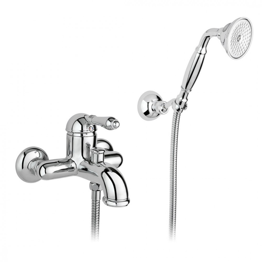 Смеситель для ванны NICOLAZZI MONOCOMANDO CLASSICO 3401CR75 с ручным душем и шлангом, хром Смеситель для ванны NICOLAZZI MONOCOMANDO CLASSICO 3401CR75 с ручным душем и шлангом, хром