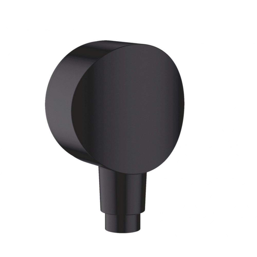 Шланговое подсоединение HANSGROHE FixFit S 26453670 с клапаном обратного тока, цвет Чёрный матовый