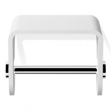 Держатель туалетной бумаги, подвесной, с полочкой DECOR WALTHER  Stone TPH 4    0974554    10 X 13 X 10 см, композит Solid Surface,  цвет: белый / хром