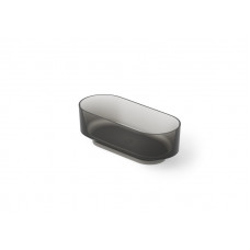 Ванна овальная отдельностоящая из полимера DEA DESIGN SHADOW DD8675 1700 R4 1700 мм х 720 мм х 560 мм, с сифоном и донным клапаном, цвет Smoky Black R4