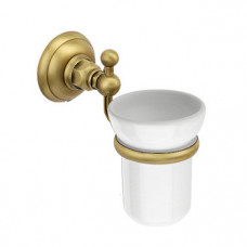 Стакан керамический с держатлем NICOLAZZI ACCESSORI 1488BZ Бронза/Белый Стакан керамический с держатлем NICOLAZZI ACCESSORI 1488BZ Бронза/Белый
