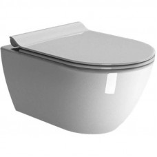 Унитаз подвесной безободковый GSI PURA 8815FR511 550 мм х 360 мм, с Swirlflush, с креплением, белый глянцевый (старый артикул 881511 / 8815FR211)