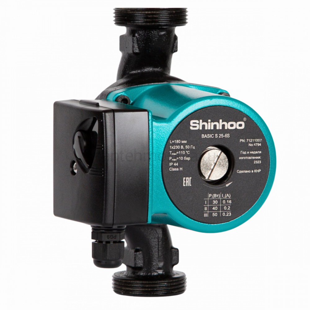 Насос циркуляционный Shinhoo BASIC S 32-8S 180 1x230V (71211006 Шинхо)