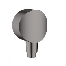 Шланговое подсоединение HANSGROHE FixFit S 26453340 с клапаном обратного тока, цвет Шлифованный чёрный хром