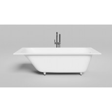 Встраиваемая прямоугольная ванна SALINI ORLANDA 102012M 800х1800х600 мм, с регулируемыми ножками, из S-Stense, цвет Белый матовый