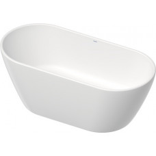 Отдельно стоящая ванна Duravit Starck 700477000000000 1600 мм х 750 мм, c двумя наклонами для спины, с бесшовной панелью и ножками, белая матовая