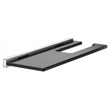 Держатель для туалетной бумаги с полочкой KEUCO EDITION 90 Square 19173 018000 Хром/Дымчатое стекло