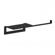 Держатель туалетной бумаги с полочкой ALMAR Showers Accessories E317000.MB нержавеющая сталь, цвет Чёрный матовый