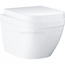 Унитаз подвесной GROHE Euro Ceramic, 39206000 + Крышка-сиденье Grohe Euro Ceramic, 39330001 с микролифтом