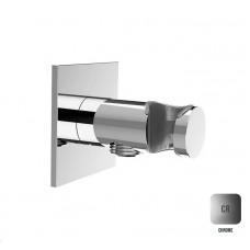 Вывод из стены с держателем для душа ALMAR SHOWER ACCESSORIES E095039.CR с квадратным отражателем, цвет Хром