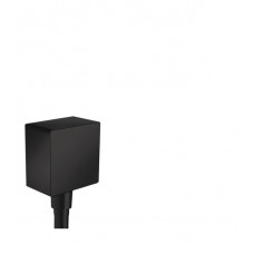 Шланговое подсоединение Hansgrohe Fixfit Square 26455670 с клапаном обратного тока черный матовый