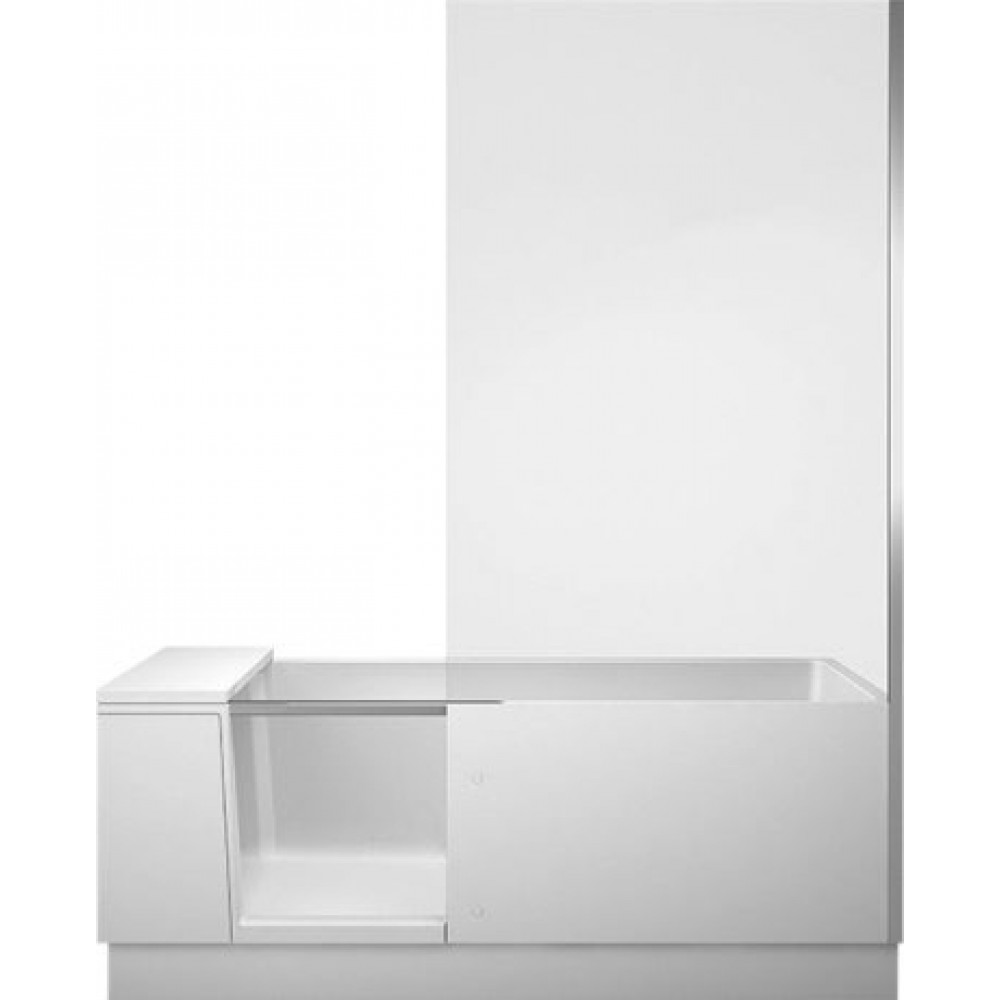 Ванна Duravit Shower + Bath 700455000000000 1700 х 1000 прозрачное стекло, со смонтированной дверцей, с ножками, пристенный вариант, белая