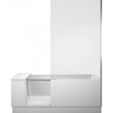 Ванна Duravit Shower + Bath 700455000000000 1700 х 1000 прозрачное стекло, со смонтированной дверцей, с ножками, пристенный вариант, белая