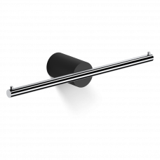 Держатель туалетной бумаги двойной DECOR WALTHER  STONE TPH2  0974964     44 X 28 X 7 см, без крышки, композит Solid Surface черный матовый/хром