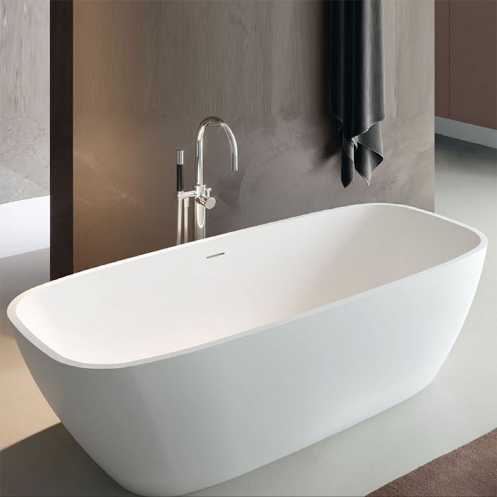 Ванна отдельностоящая TREESSE BRIO V297BO 720 мм х 1700 мм, из композита Solid Surface, белый матовый Ванна отдельностоящая TREESSE BRIO V297BO 720 мм х 1700 мм, из композита Solid Surface, белый матовый
