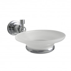 Мыльница настенная с держателем NICOLAZZI ACCESSORI Monte Croce 1487CR27 Хром/Белый