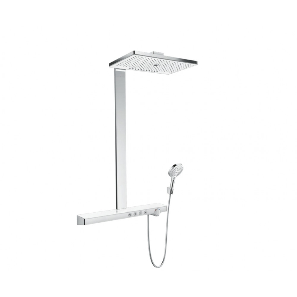 HANSGROHE Rainmaker Select Showerpipe 460 3jet 27029400 с Ecosmart 9 л/мин , цвет Белый/Хром
