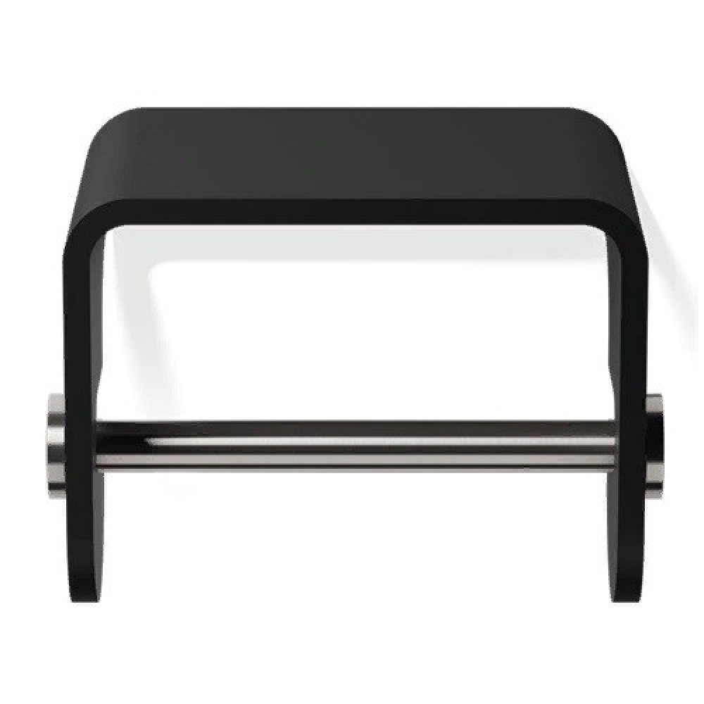 Держатель туалетной бумаги, подвесной, с полочкой DECOR WALTHER Stone TPH 4 0974565 10 X 13 X 10 см, композит Solid Surface, цвет: черный матовый/сталь матовая Держатель туалетной бумаги, подвесной, с полочкой DECOR WALTHER Stone TPH 4 0974565 10 X 13 X 10 см, композит Solid Surface, цвет: черный матовый/сталь матовая