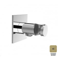 Вывод из стены с держателем для душа ALMAR SHOWER ACCESSORIES E095039.HB с квадратным отражателем, цвет High Brass