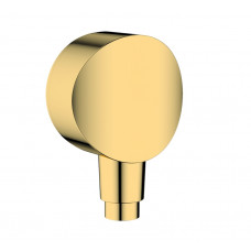 Шланговое подсоединение HANSGROHE FixFit S 26453990 с клапаном обратного тока, цвет Полированное золото