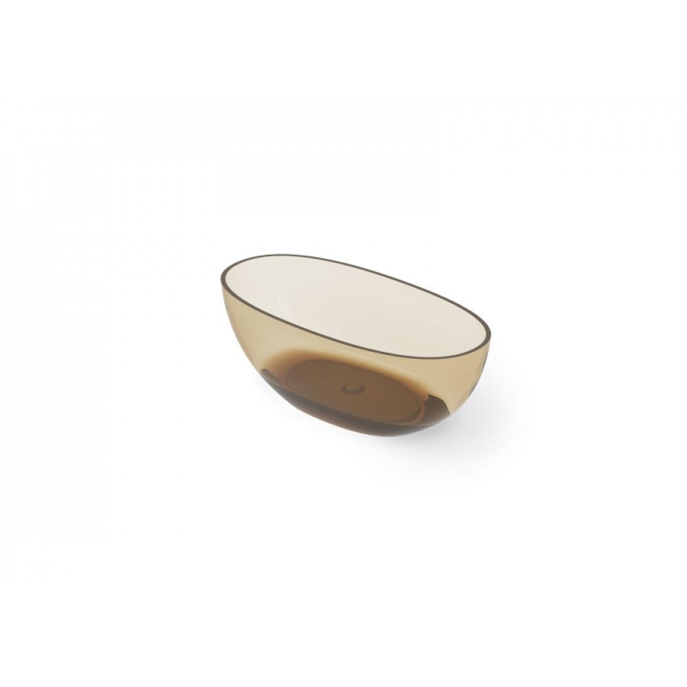 Ванна овальная отдельностоящая из полимера DEA DESIGN NATURE DD8628 1650 R6 1650 мм х 800 мм х 580 мм, с сифоном и донным клапаном, цвет Classic Green R6