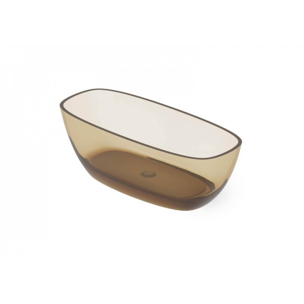 Ванна овальная отдельностоящая из полимера DEA DESIGN SOUL DD8630 1700 R6 1700 мм х 720 мм х 560 мм, с сифоном и донным клапаном, цвет Classic Green R6