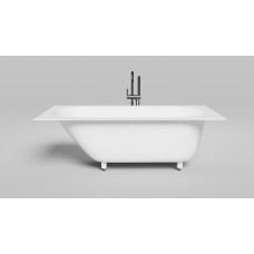 Встраиваемая овальная ванна SALINI ORNELLA KIT 102413G 700х1700х600 мм, S-Sense, регулируемые ножки, донный клапан "Click-Clack", сифон, интегрированный слив-пе