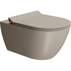 Унитаз подвесной безободковый GSI PURA 8815FR505 550 мм х 360 мм, с Swirlflush 2.0, с крепежом, цвет Tortora Matte (старый артикул 881505 / 8815FR205)