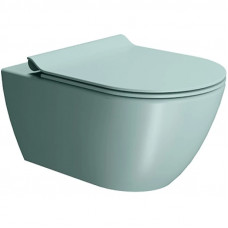Унитаз подвесной безободковый GSI PURA 8815FR515 550 мм х 360 мм, с Swirlflush, с крепежом, цвет Ghiaccio Matte (старый артикул 881515/ 8815FR215)