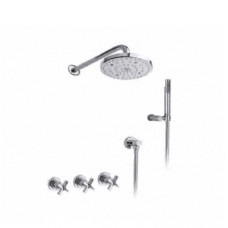 Душевой набор NICOLAZZI MONTE CROCE 2233CR27 с ручным душем, верхней лейкой и шлангом, хром