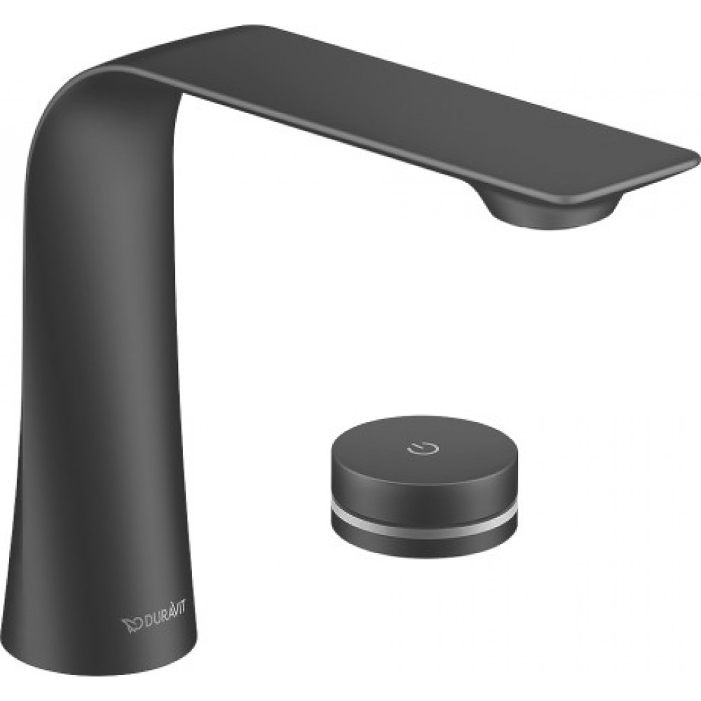 Электронный смеситель для раковины Duravit D.1 D11100008046 на два отверстия, со встроенным блоком питания, без донного клапана, чёрный матовый Электронный смеситель для раковины Duravit D.1 D11100008046 на два отверстия, со встроенным блоком питания, без донного клапана, чёрный матовый