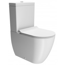 Унитаз напольный GSI PURA 8806F09 630х360 мм, Swirlflush, со сливом в стену, с креплением, цвет Белый матовый