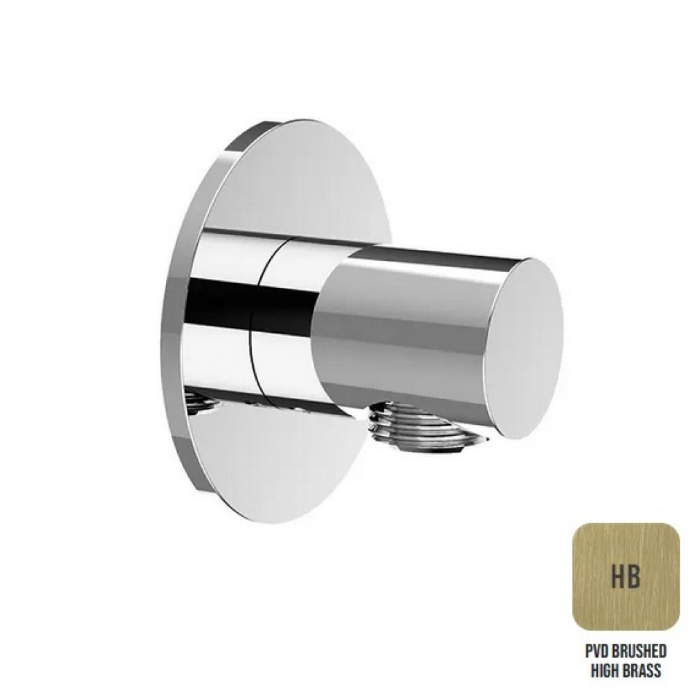Вывод из стены для душевого шланга ALMAR SHOWER ACCESSORIES E095040.HB с круглым отражателем, цвет High Brass Вывод из стены для душевого шланга ALMAR SHOWER ACCESSORIES E095040.HB с круглым отражателем, цвет High Brass
