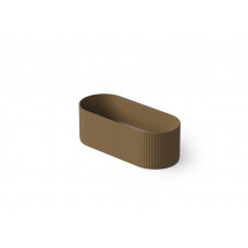 Ванна овальная отдельностоящая из композита DEA DESIGN STRIPES DD8803 1700 1 1700 мм х 720 мм х 560 мм, с сифоном и донным клапаном, цвет  Dark Camel №1