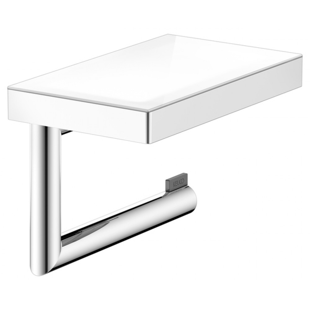 Держатель для туалетной бумаги с полкой KEUCO COLLECTION REVA 12873 019000 для рулонов шириной 120 мм, хром