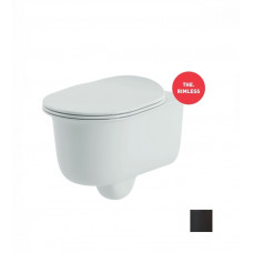 Унитаз подвесной безободковый ARTCERAM CHIC CHV001 17 00 530 мм х 380 мм, с креплением, чёрный матовый