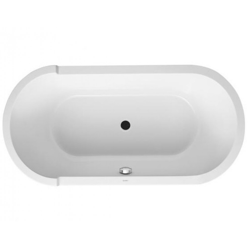 Акриловая ванна Duravit Starck 700409000000000 1600 мм х 800 мм, c двумя наклонами для спины, с акриловой панелью и ножками, отдельно стоящая, белая