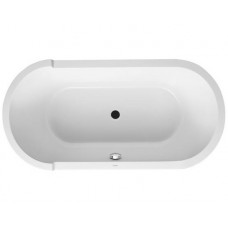 Акриловая ванна Duravit Starck 700409000000000 1600 мм х 800 мм, c двумя наклонами для спины, с акриловой панелью и ножками, отдельно стоящая, белая