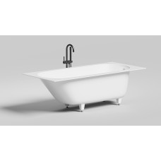 Встраиваемая овальная ванна SALINI ORNELLA 102312G 800х1800х600 мм, регулируемые ножки, из S-Sense, цвет Белый глянцевый