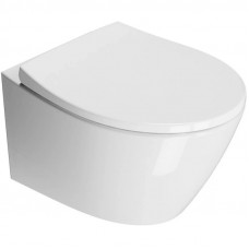Унитаз подвесной безободковый GSI MODO 9816FR511 520 мм х 370 мм, с Swirlflush, с креплением, цвет Белый глянцевый (старый артикул 981611 / 9816FR211)