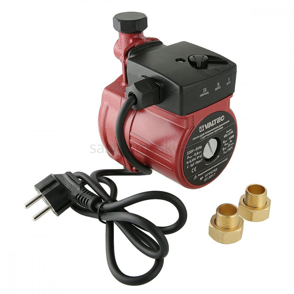 Циркуляционный насос VALTEC VRS12/9G для повышения давления DN15 подъем 7 м 160 мм с гайками (Валтек) Циркуляционный насос VALTEC VRS12/9G для повышения давления DN15 подъем 7 м 160 мм с гайками (Валтек)