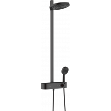 Душевая система с термостатом для душа Hansgrohe Pulsify S 24241670 Showerpipe 260 2 jet, с EcoSmart, матовый чёрный