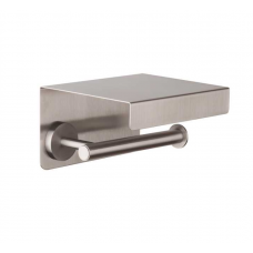 Держатель туалетной бумаги с полочкой из стали AISI304 BOSSINI Inox Line V50414.075 цвет Матовая нержавеющая сталь