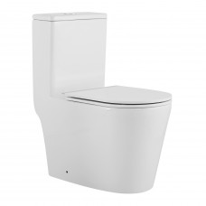 Унитаз-моноблок AZARIO Nimbus 360x680х813 безободковый, система слива 'скрытое торнадо', в комплекте с быстросъемным сиденьем микролифт (AZ-6080-AP)