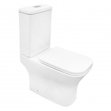 Унитаз-компакт Azario Milagro 350х650х830 напольный, безободковый, система смыва 'Торнадо', быстросъемное сиденье микролифт (AZ-8502)
